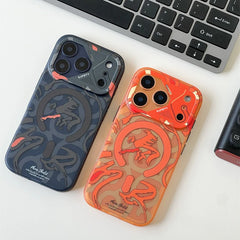 Magnetic Geometric Graffiti Case For iPhone