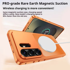Frosted Translucent MagSafe Case with Metallic Accents For Samsung Galaxy