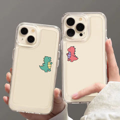 Cute Dinosaur Couple Phone Case For iPhone | Shockproof | Non-Slip Cover