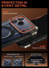 Heavy Duty Rugged Magnetic Phone Case with Stand For iPhone 17 Pro Max
