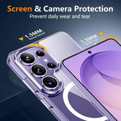 Magnetic MagSafe Case for Samsung Galaxy | Military Grade Shockproof Cover and Hidden Kickstand