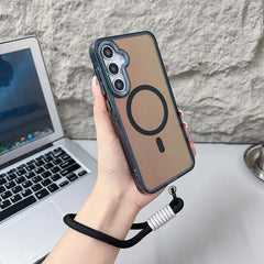 Laser Gradient Magnetic Lanyard Shockproof Case for Samsung Galaxy