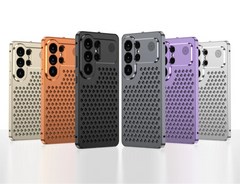 Metal Frame Cooling Case for Samsung Galaxy | Hollow Out Heat Dissipation Aluminum Cover | Hard 2-in-1 Shockproof Bumper Case