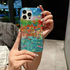 Artistic Beach Phone Case For iPhone | Silicone Soft Cover