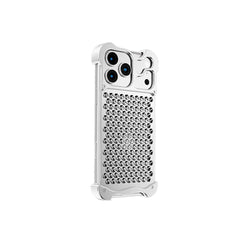 Honeycomb Metal Aluminum Alloy Heat Dissipation Bumper Phone Case for iPhone
