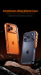 Metal Aluminum Alloy Frame Case For iPhone | Cyberpunk Punk Heat Dissipation Shockproof Cover