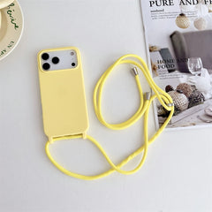 Crossbody Lanyard Cord Liquid Silicone Soft Case for iPhone