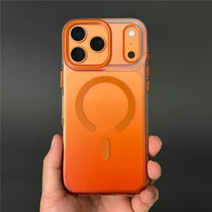 MagSafe Matte Semi Transparent Gradient Color Phone Case for iPhone