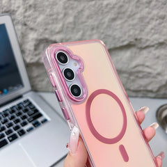 Laser Gradient Magnetic Lanyard Shockproof Case for Samsung Galaxy