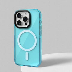 Soft Silicone Neon Clear MagSafe Phone Case For iPhone