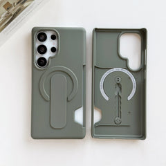 Magnetic Wallet Card Holder Case with Push-Pull Ring Stand for Samsung Galaxy
