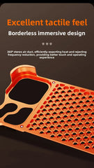 Honeycomb Metal Aluminum Alloy Heat Dissipation Bumper Phone Case for iPhone