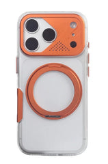 Mecha-Style 360° Rotating Magnetic Bracket Case For iPhone |  Magsafe Clear Shockproof Stand Holder Cover