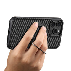 Premium Leather MagSafe Case with 360 Rotating Ring Stand for iPhone