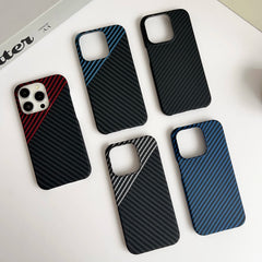 Ultra Thin Matte Hard Carbon Fiber Texture Cover For iPhone