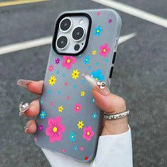 Cute Girly Colorful Flower Pattern Phone Case For iPhone