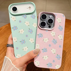 Aesthetic Textured Floral iPhone Case | Vintage Garden Pattern Matte Protective Cover