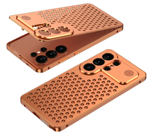 Metal Frame Cooling Case for Samsung Galaxy | Hollow Out Heat Dissipation Aluminum Cover | Hard 2-in-1 Shockproof Bumper Case