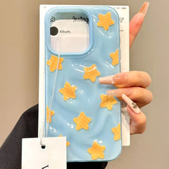 Meteorite Lattice Star Phone Case For iPhone with Bracelet