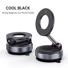 Strong Magnetic Car Phone Holder with Foldable MagSafe Design | 360° Adjustable Vacuum Mount