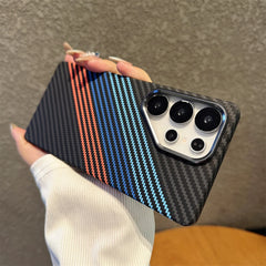 Colorful Kevlar Carbon Fiber Magnetic Phone Case For Samsung