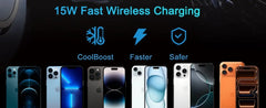 15W Vacuum Suction Magnetic Wireless Car Mount & Stand | MagSafe Compatible | 360° Rotation | Multi-Surface Mount