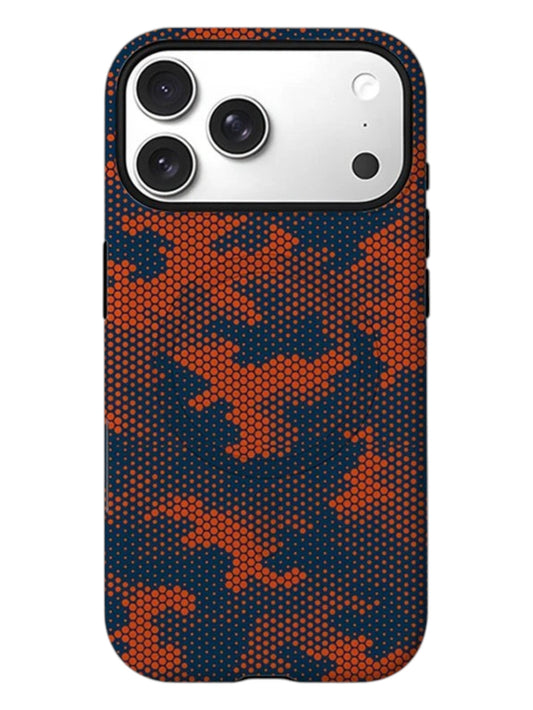 Orange Blue Camo Dual-Layer MagSafe Case For iPhone