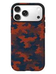 Orange Blue Camo Dual-Layer MagSafe Case  For iPhone | Tactical Double-Layer Shockproof Phone Cover