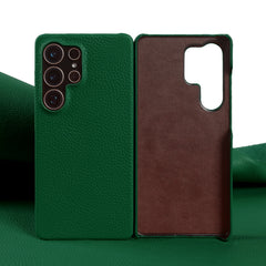 Lychee Grain Genuine Leather Case For Samsung Galaxy