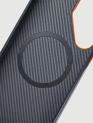 Frosted Alloy Lens Magnetic Phone Case for Samsung Galaxy | Carbon Fibre Texture with Soft Edge Phone Cover