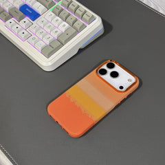 Orange Plaid Carbon Magnetic Case for iPhone