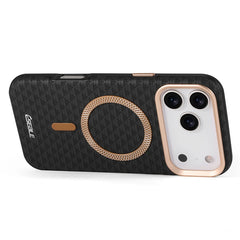 Geometric Textured MagSafe Case For iPhone | Metal Lens Phone Cover