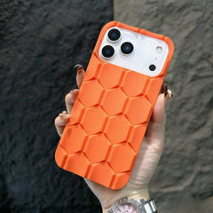 3D Honeycomb Cube Matte Phone Case For iPhone | Soft Silicone Shockproof Armor Cover