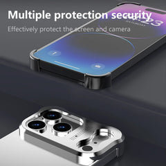 Titanium Alloy Bumper Case For iPhone | Lens Protector Borderless Metal Phone Cover