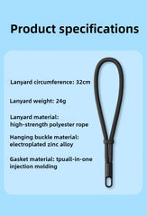 Universal Adjustable Short Phone Lanyard | Self-Locking Anti-Drop Wrist Strap