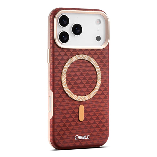 Geometric Textured MagSafe Case For iPhone | Metal Lens Phone Cover