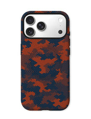 Orange Blue Camo Dual-Layer MagSafe Case  For iPhone | Tactical Double-Layer Shockproof Phone Cover
