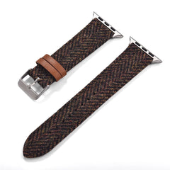 Vintage Woolen Leather Strap For Apple Watch
