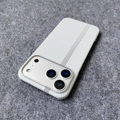 Carbon Fiber Kevlar Pattern Phone Case for iPhone | Retro Business Leather Phone Cover
