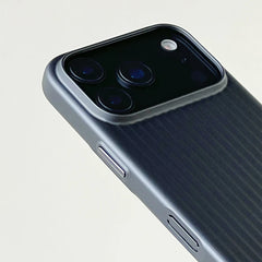 Luggage Style Vertical Groove MagSafe For iPhone | Suitcase Textured Metallic Cover Phone Case