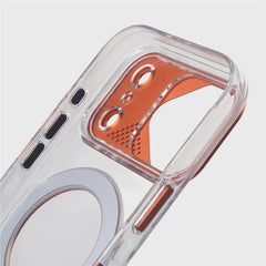 Mecha-Style 360° Rotating Magnetic Bracket Case For iPhone |  Magsafe Clear Shockproof Stand Holder Cover