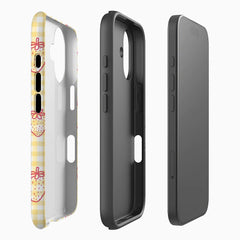Girly Yellow Strawberry Phone Case for iPhone | Double-layer Tough Case | Magnetic Phone Case