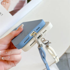 New Crossbody Lanyard Silicone Phone Case For iPhone 11 12 13 14 15 16 Pro Max XS Max X XR 7 8 Plus SE Necklace Strap Soft Cover