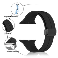 Unisex Magnetic Buckle Silicone Sport Band for Apple Watch