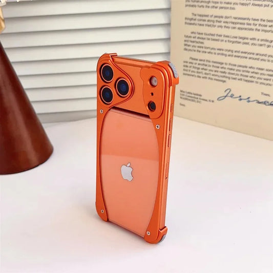 Metal Aluminum Alloy Frame Phone Case For iPhone  | Acrylic Transparent Phone Cover