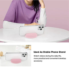 Magnetic Lip Gloss Holder | 2-in-1 Silicone Lipstick Phone Grip with Built-in Mirror | Makeup Stand Bracket