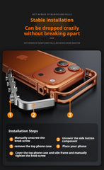 Metal Aluminum Alloy Frame Case For iPhone | Cyberpunk Punk Heat Dissipation Shockproof Cover
