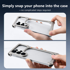 Aluminum Alloy Metal Bumper Case with Kickstand For Samsung Galaxy S26 Ultra | Bumper Metal Phone Cover