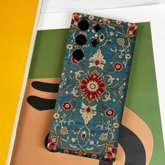 Vintage Floral Elegance Phone Case for Samsung Galaxy | Hard Dual Layer Protective Cover