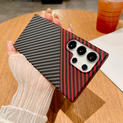 Thin Magnetic Carbon Fiber Texture Case For Samsung Galaxy